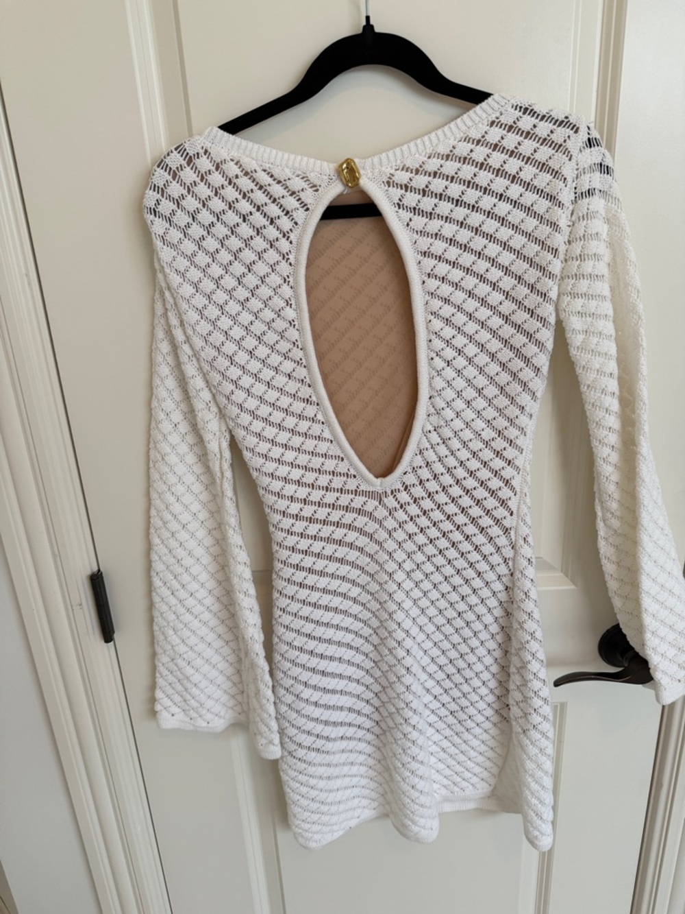 Meshki Ivory Textured Knit dress - Picture 3 of 4
